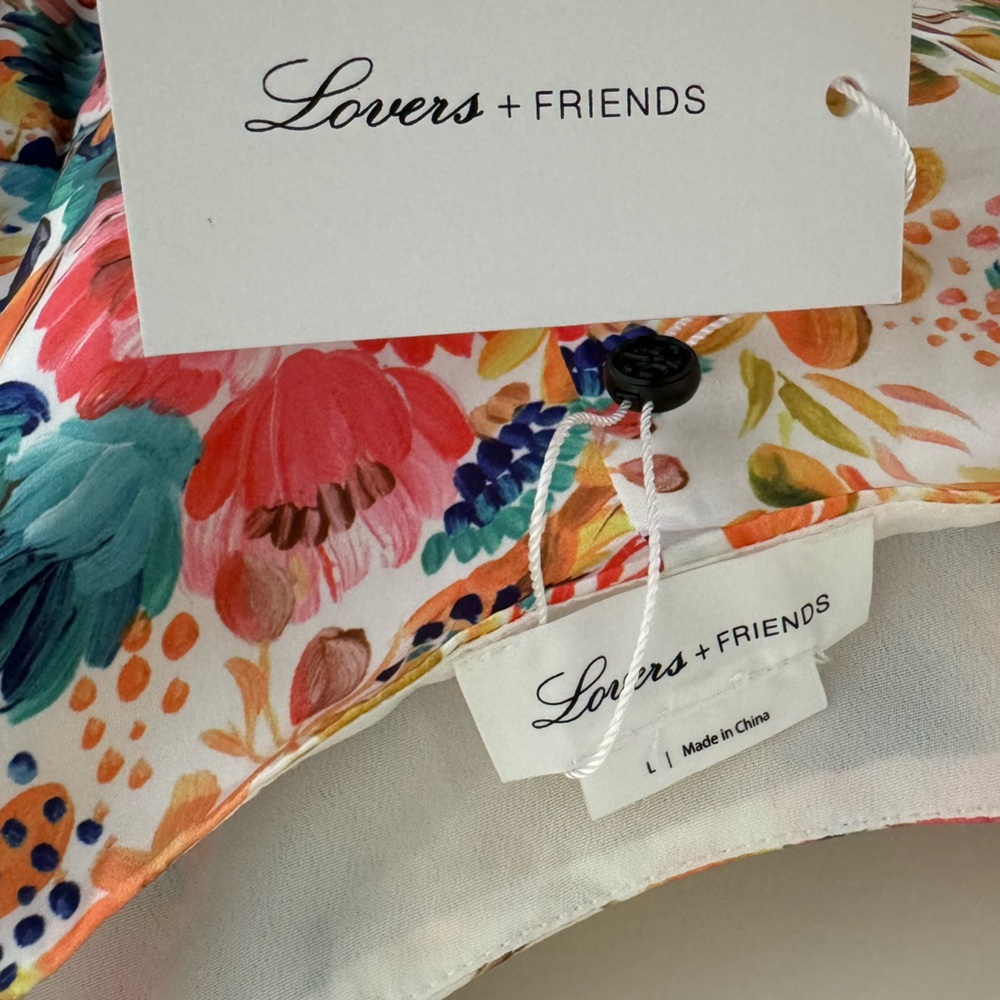 NWT Lovers + Friends Deja Sleeveless Midi Dress Bouquet Floral | L - Picture 8 of 9